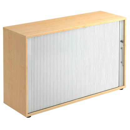 Artikelbild für HAMMERBACHER Rollladenschrank ahorn, silber 1 Fachboden 120,0 x 40,0 x 74,8 cm, Artikelnummer 359880