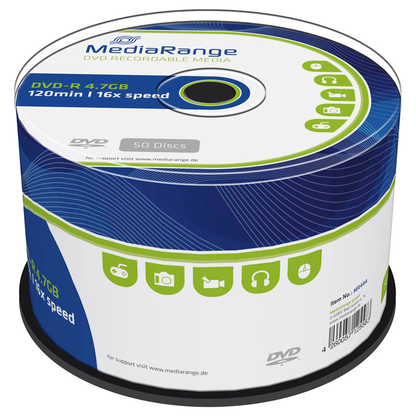 Artikelbild 2 für MediaRange DVD-R 4,7 GB, 50 St., Artikelnummer 837104