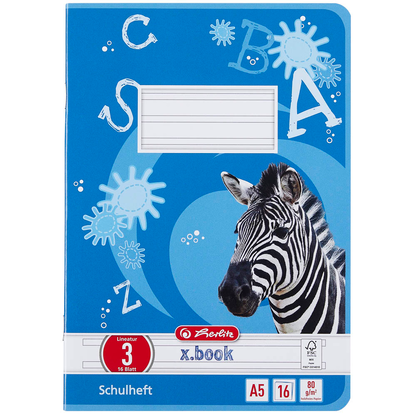 Artikelbild 2 für herlitz Schulheft x.book Lineatur 3 liniert DIN A5 ohne Rand, 16 Blatt, 1 St., Artikelnummer 891832