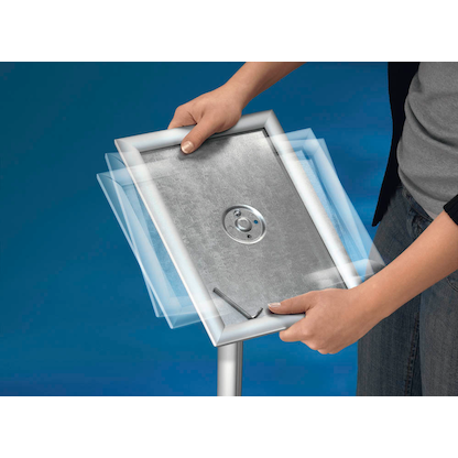 Artikelbild 8 für Showdown® Displays Infoständer silber DIN A4 30,0 x 29,2 x 108,0 cm, 1 St., Artikelnummer 893735