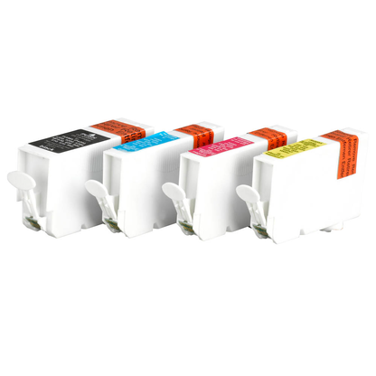 Artikelbild 3 für edding EDD-410 schwarz, cyan, magenta, gelb Druckerpatronen kompatibel zu Canon PGI-5 BK, CLI-8 C/M/Y, 4er-Set, Artikelnummer 128421