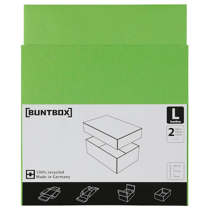 Artikelbild 5 für BUNTBOX L Geschenkboxen 3,6 l grün 26,6 x 17,2 x 7,8 cm, 2 St., Artikelnummer 303671