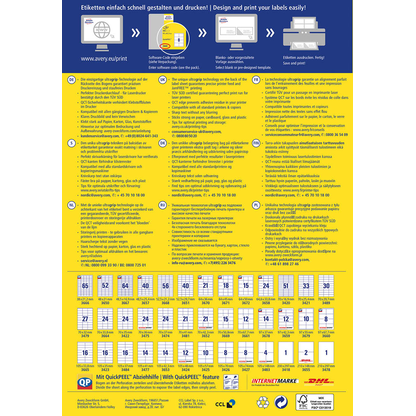 Artikelbild 3 für AVERY Zweckform Etiketten 3427 weiß 105,0 x 74,0 mm, 100 Blatt, Artikelnummer 636589