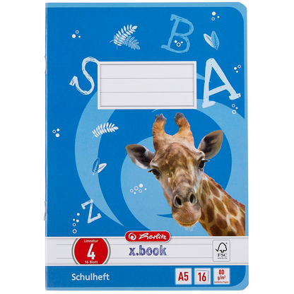 Artikelbild 2 für herlitz Schulheft x.book Lineatur 4 liniert DIN A5 ohne Rand, 16 Blatt, 1 St., Artikelnummer 891842