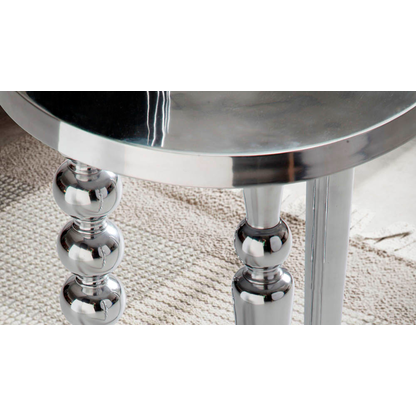 Artikelbild 4 für WOHNLING Beistelltisch rund Aluminium silber 44,0 x 44,0 x 63,0 cm, 1 St., Artikelnummer 208639