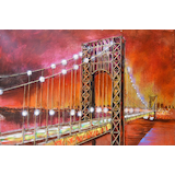 Artikelbild 1 für Garden Pleasure Wandbild 3D Brücke, Metall, Artikelnummer 543748