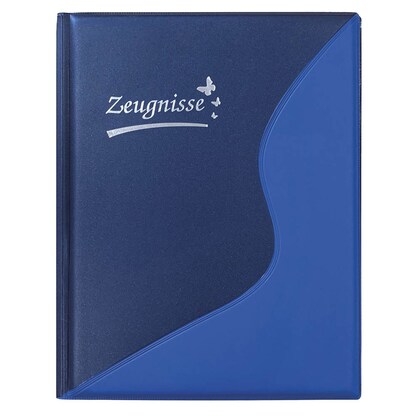 Artikelbild 2 für Idena Zeugnismappe DIN A4, 12 Hüllen blau/dunkelblau, 1 St., Artikelnummer 113336
