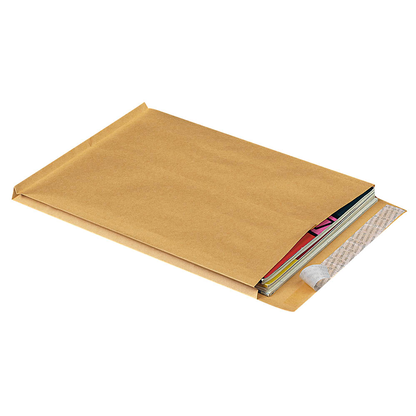 Artikelbild 2 für MAILmedia Faltentaschen DIN B4 ohne Fenster braun mit 4,0 cm Falte, 100 St., Artikelnummer 251629