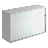 Artikelbild 1 für HAMMERBACHER Rollladenschrank lichtgrau, silber 1 Fachboden 120,0 x 40,0 x 74,8 cm, Artikelnummer 359897