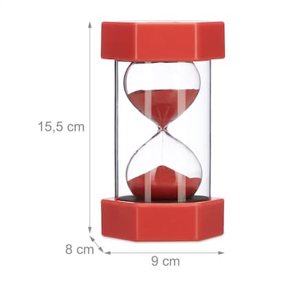 Artikelbild 3 für relaxdays Sanduhren-Set transparent, 6 St., Artikelnummer 382851