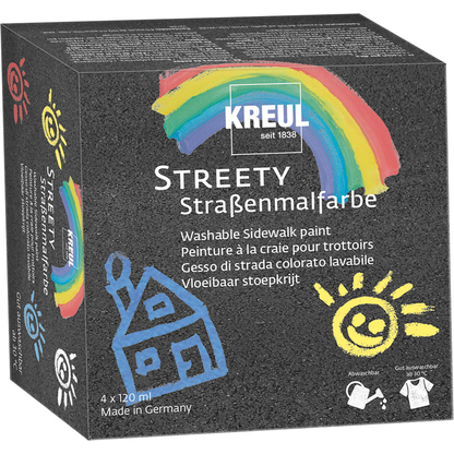 Artikelbild 2 für KREUL Streety Straßenmalfarbe farbsortiert 4 St., Artikelnummer 114916