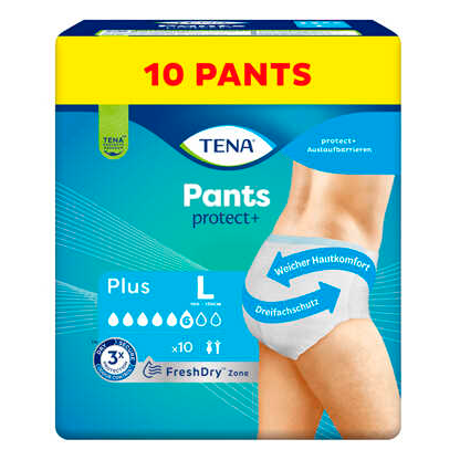 Artikelbild für TENA Inkontinenzhosen Pants protect+ Plus L, 10 St., Artikelnummer 810737