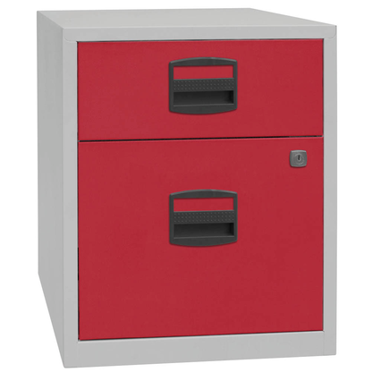 Artikelbild für BISLEY Home Rollcontainer lichtgrau, kardinalrot 2 Auszüge 41,3 x 40,0 x 52,8 cm, Artikelnummer 728782