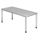 Artikelbild 1 für HAMMERBACHER Orbis höhenverstellbarer Schreibtisch lichtgrau rechteckig, 4-Fuß-Gestell silber 180,0 x 80,0 cm, Artikelnummer 248942