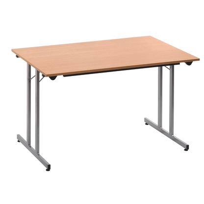 Artikelbild für SODEMATUB Mehrzwecktisch buche rechteckig, Vierkantrohr silber, 120,0 x 60,0 x 74,0 cm, Artikelnummer 194209