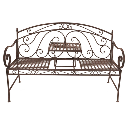 Artikelbild für Garden Pleasure Gartenbank SAKET 950471 rostbraun Metall 146,0 cm, Artikelnummer 380564