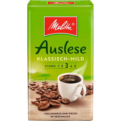 Artikelbild für Melitta Auslese KLASSISCH-MILD Kaffee, gemahlen, mild, 500,0 g, Artikelnummer 912089