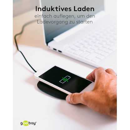 Artikelbild 4 für goobay Induktive Ladestation schwarz, Kabellänge: 1,0 m, 15 Watt, Artikelnummer 557149