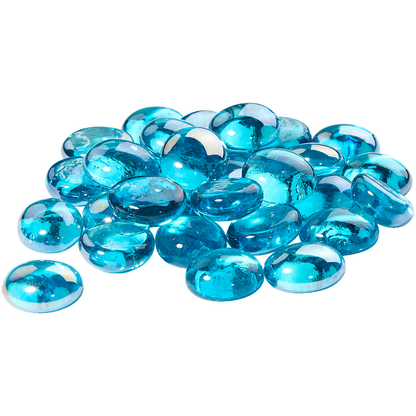Artikelbild 3 für GLOREX Muggelsteine hellblau Glasnuggets Ø 20,0 mm, 200,0 g, 1 Pack, Artikelnummer 732079
