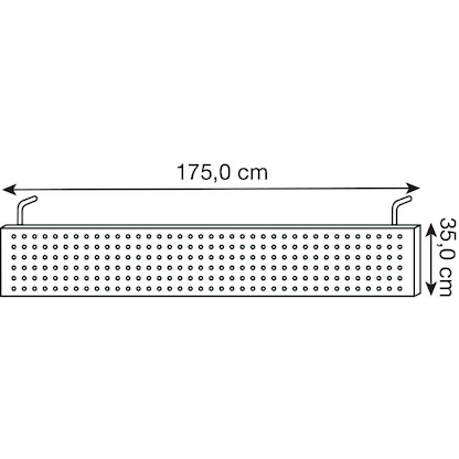 Artikelbild 2 für HAMMERBACHER Savona Sichtblende silber 175,0 x 35,0 cm, Artikelnummer 694310