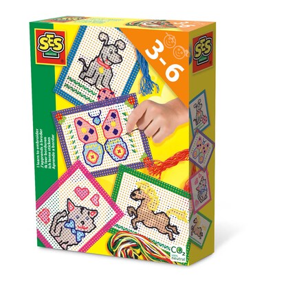 Artikelbild 2 für SES Creative® Stickbild Ich lerne Sticken mehrfarbig, Artikelnummer 110819