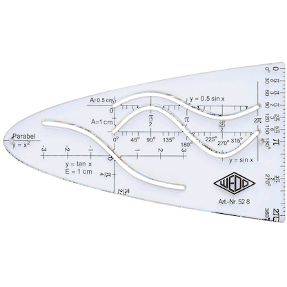 Artikelbild für WEDO Parabelschablone transparent, Artikelnummer 816963