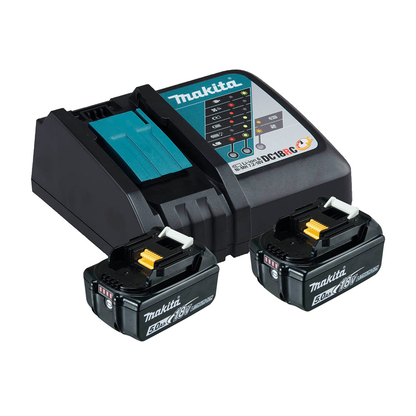 Artikelbild für makita Werkzeugakkus mit Schnellladegerät Power Source Kit Lithium-Ionen 2x 5,0 Ah, Artikelnummer 141303