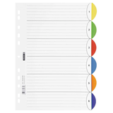 Artikelbild 1 für BRUNNEN Ordnerregister OFFICE TO GO DIN A4 Vollformat blanko weiß 6-teilig, 1 Satz, Artikelnummer 926206