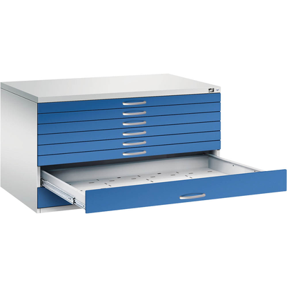 Artikelbild für CP 7200 Planschrank lichtgrau, enzianblau 8 Schubladen 135,0 x 96,0 x 76,0 cm, 1 St., Artikelnummer 682904