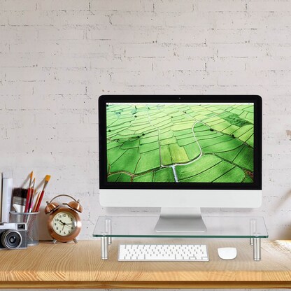 Artikelbild 5 für relaxdays Monitorständer silber, transparent, Artikelnummer 644631