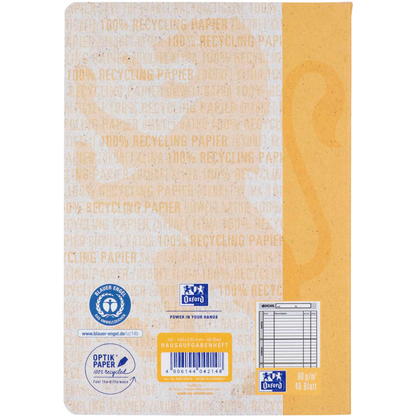 Artikelbild 4 für OXFORD Hausaufgabenheft Recycling Lineatur SL liniert DIN A5 ohne Rand, 48 Blatt, 1 St., Artikelnummer 704207