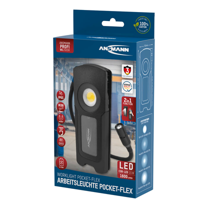 Artikelbild 29 für ANSMANN WL1500R Pocket Flex LED Handleuchte schwarz 17,1 cm, Lichtfarbe Hauptlicht 6000K und Zusatzlicht, 1 St., Artikelnummer 173959