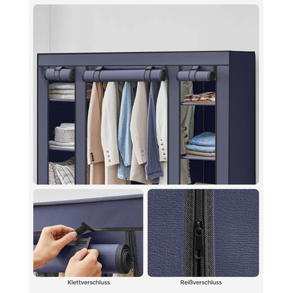 Artikelbild 8 für SONGMICS Stoffschrank, LSF003I02 blau 150,0 x 45,0 x 175,0 cm, 1 St., Artikelnummer 261311