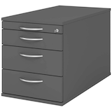 Artikelbild 1 für HAMMERBACHER TC30 Rollcontainer grafit 4 Auszüge 42,8 x 80,0 x 51,2 cm, Artikelnummer 348379