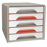 Artikelbild 1 für cep Schubladenbox TERRA NOVA weiß-sand, weiß-terracotta 1071116391, DIN A4 mit 5 Schubladen, 1 St., Artikelnummer 528776