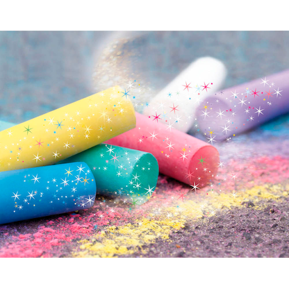 Artikelbild 2 für Straßenmalkreide Glitzer farbsortiert 50 St., Artikelnummer 675346