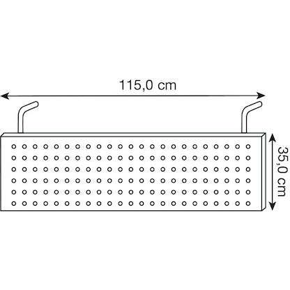 Artikelbild 2 für HAMMERBACHER Savona Sichtblende silber 115,0 x 35,0 cm, Artikelnummer 694277