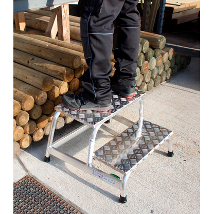 Artikelbild 2 für KRAUSE Montagetritt STABILO silber 2 Stufen, H: 41,0 cm, Artikelnummer 567608