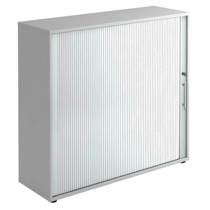 Artikelbild für HAMMERBACHER Rollladenschrank lichtgrau, silber 2 Fachböden 120,0 x 40,0 x 110,0 cm, Artikelnummer 359923