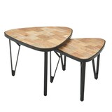 Artikelbild 1 für WOHNLING Couchtische-Set dreieckig Massivholz akazie, 1 St., Artikelnummer 908424