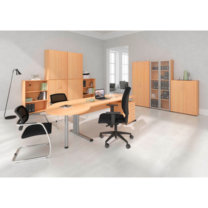 Artikelbild 5 für HAMMERBACHER Aktenschrank Inader, V4100/6/6/BM buche 4 Fachböden 80,0 x 33,0 x 188,0 cm, Artikelnummer 844528