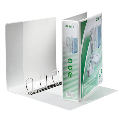 Artikelbild für LEITZ Präsentationsringbücher 4-Ringe weiß 7,7 cm DIN A4, 4 St., Artikelnummer 596122