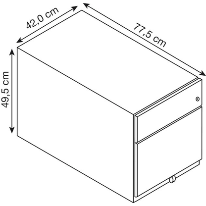 Artikelbild 2 für BISLEY Note Rollcontainer silber 2 Auszüge 42,0 x 77,5 x 49,5 cm, Artikelnummer 453220