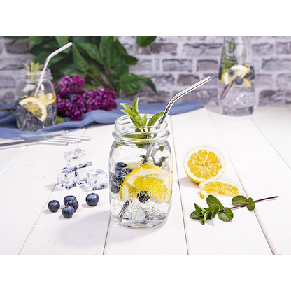 Artikelbild 2 für 6 chg Edelstahl-Strohhalme EasyDo silber, Artikelnummer 106371