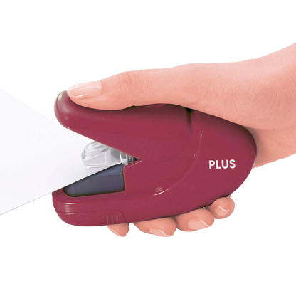 Artikelbild 3 für PLUS JAPAN Klammerloses Heftgerät weinrot, 1 St., Artikelnummer 273399