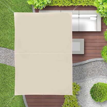 Artikelbild 4 für relaxdays Sonnensegel rechteckig beige 3,0 x 4,0 m, Artikelnummer 770911