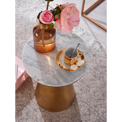 Artikelbild 6 für WOHNLING Beistelltisch rund Marmor weiß, marmor 35,0 x 35,0 x 45,0 cm, 1 St., Artikelnummer 166258