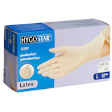 Artikelbild 1 für HYGOSTAR unisex Einmalhandschuhe GRIP weiß Größe L, 100 St., Artikelnummer 597880