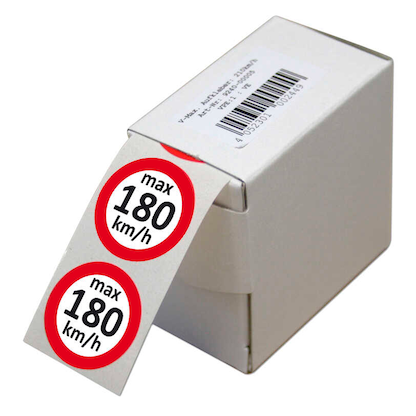 Artikelbild 2 für EICHNER Aufkleber Geschwindigkeit 180 km/h, rot/weiß, 100 St., Artikelnummer 700991