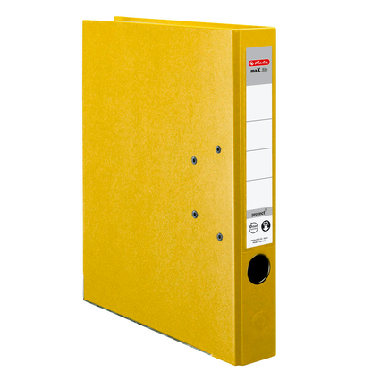 Artikelbild 2 für herlitz maX.file protect Ordner gelb Kunststoff 5,0 cm DIN A4, 1 St., Artikelnummer 138644
